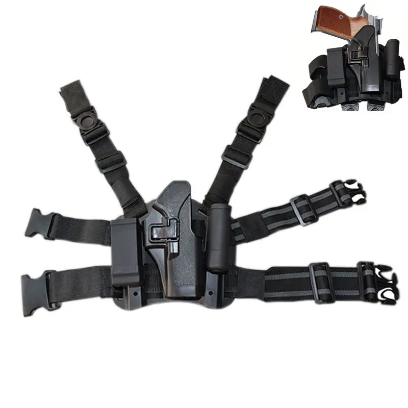 

Glock Holster with Magazine pouch Holster Military Airsoft Tactical Pistol Drop Leg Gun Holster Belt Holster Glock BLACK TAN