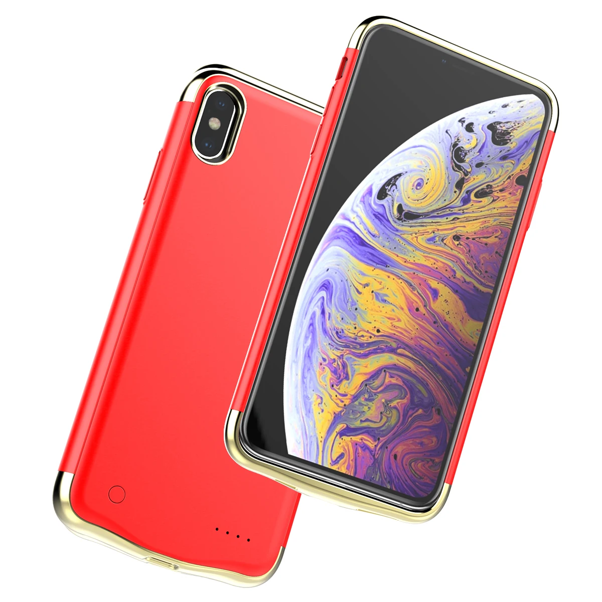 Для iPhone Xr/Xs Max 6000 мАч зарядное устройство чехол для телефона тонкий портативный внешний аккумулятор внешнее зарядное устройство защитный чехол для телефона