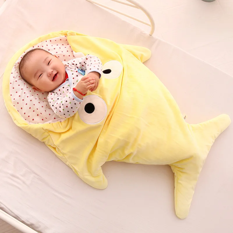 

2018 Carton shark baby sleeping bag sleepsack sleeping bag baby kids sleeping bag with Zipper