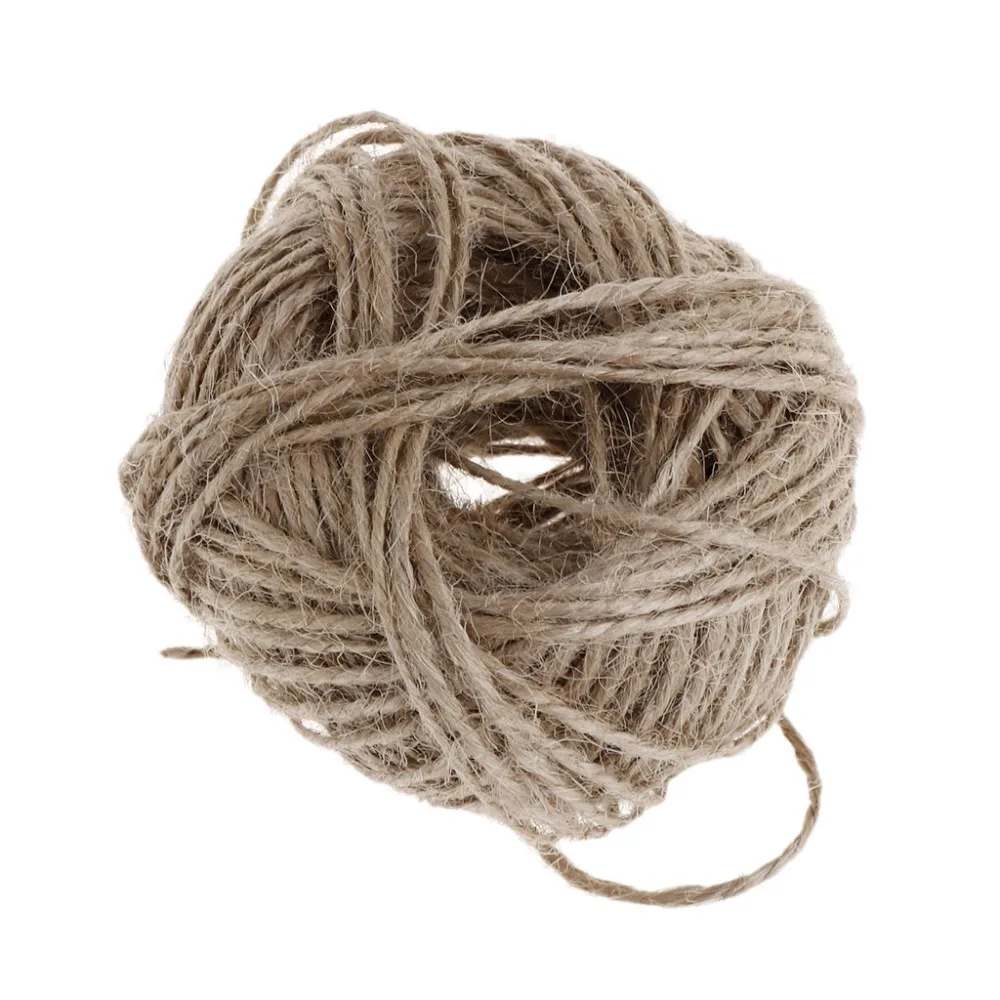 30M Natural Brown Jute Hemp Rope DIY Jewelry Necklace Making Wrapping