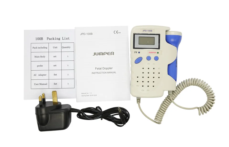 Jumper Handheld Pocket Digital Fetal Doppler JPD-100B 2.5MHz Home Use Baby Heart Rate Detector Monitor with Rechargeable battery (4)