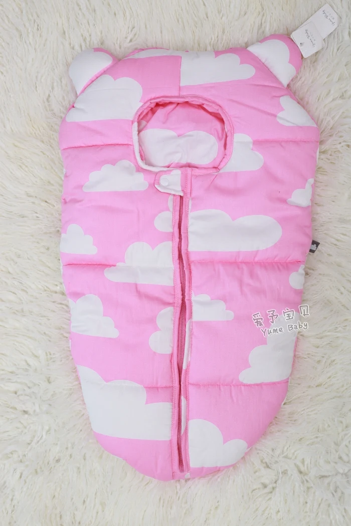 24colors Baby Sleeping bear pattern Baby Envelope Sleep Sack Coral Fleece Infant Holds for Stroller Blanket