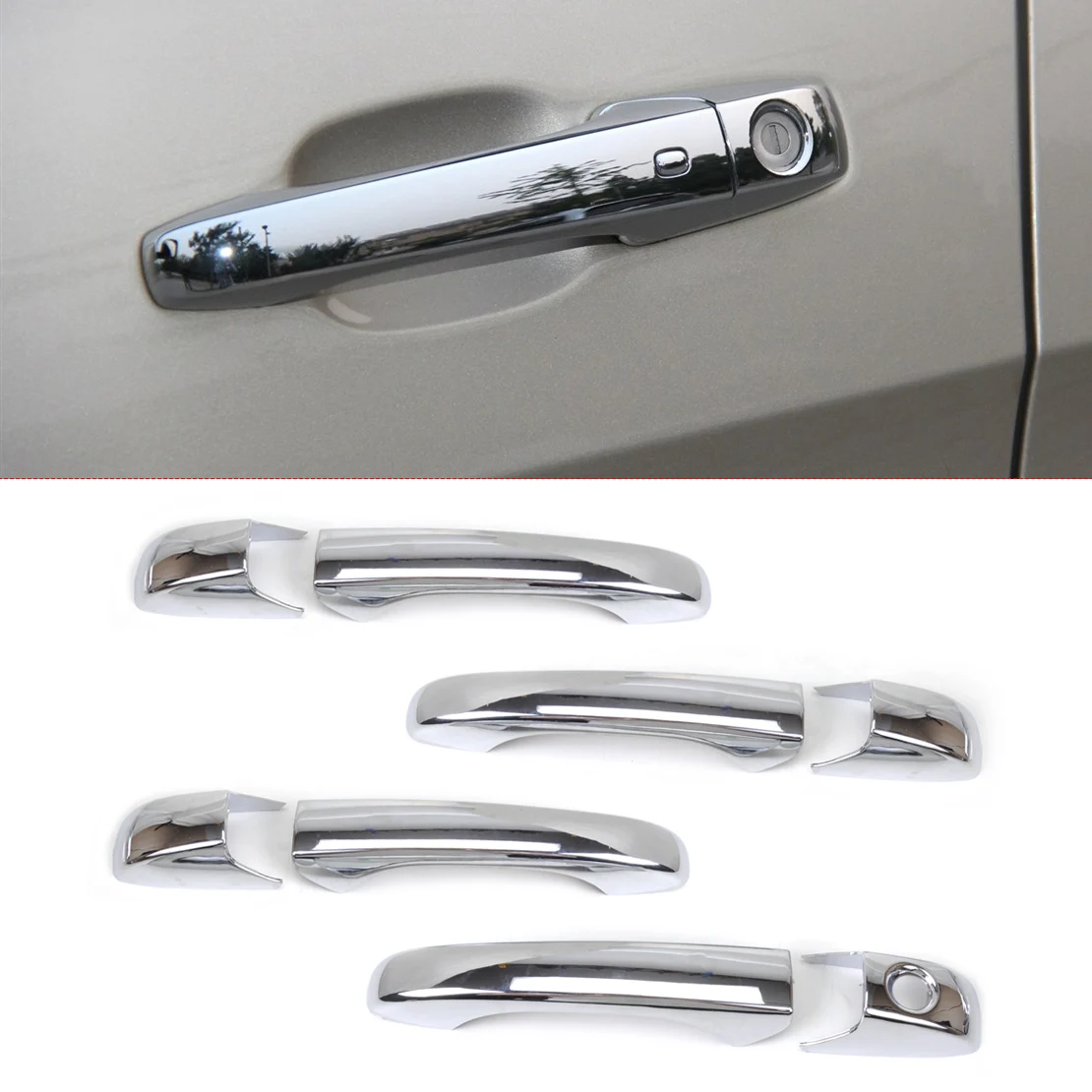 

DWCX Car-Styling Chrome Door Handle Cover Trim for Jeep Grand Cherokee Compass Chrysler 300 300C Dodge Grand Caravan Journey