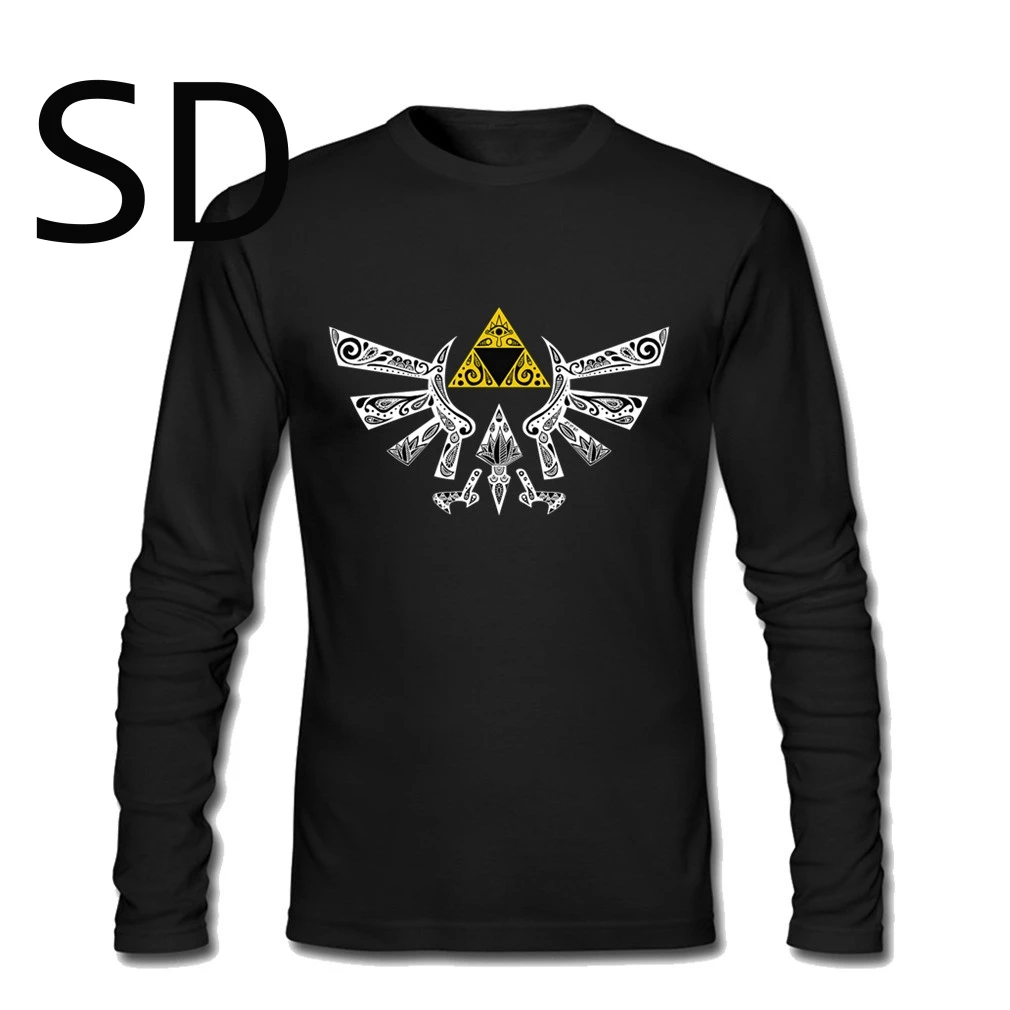 Personalised T Shirts Boy 100 Cotton Zelda Hyrule doodle Long Sleeve