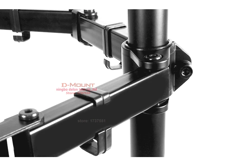Suporte de Monitor Graus de Movimento Duplo de Aço de 360 Completo Braçadeira Base Monitor Montagem Braço Carga 9.9kgs Dl-ms02 10 -27 - Image 5