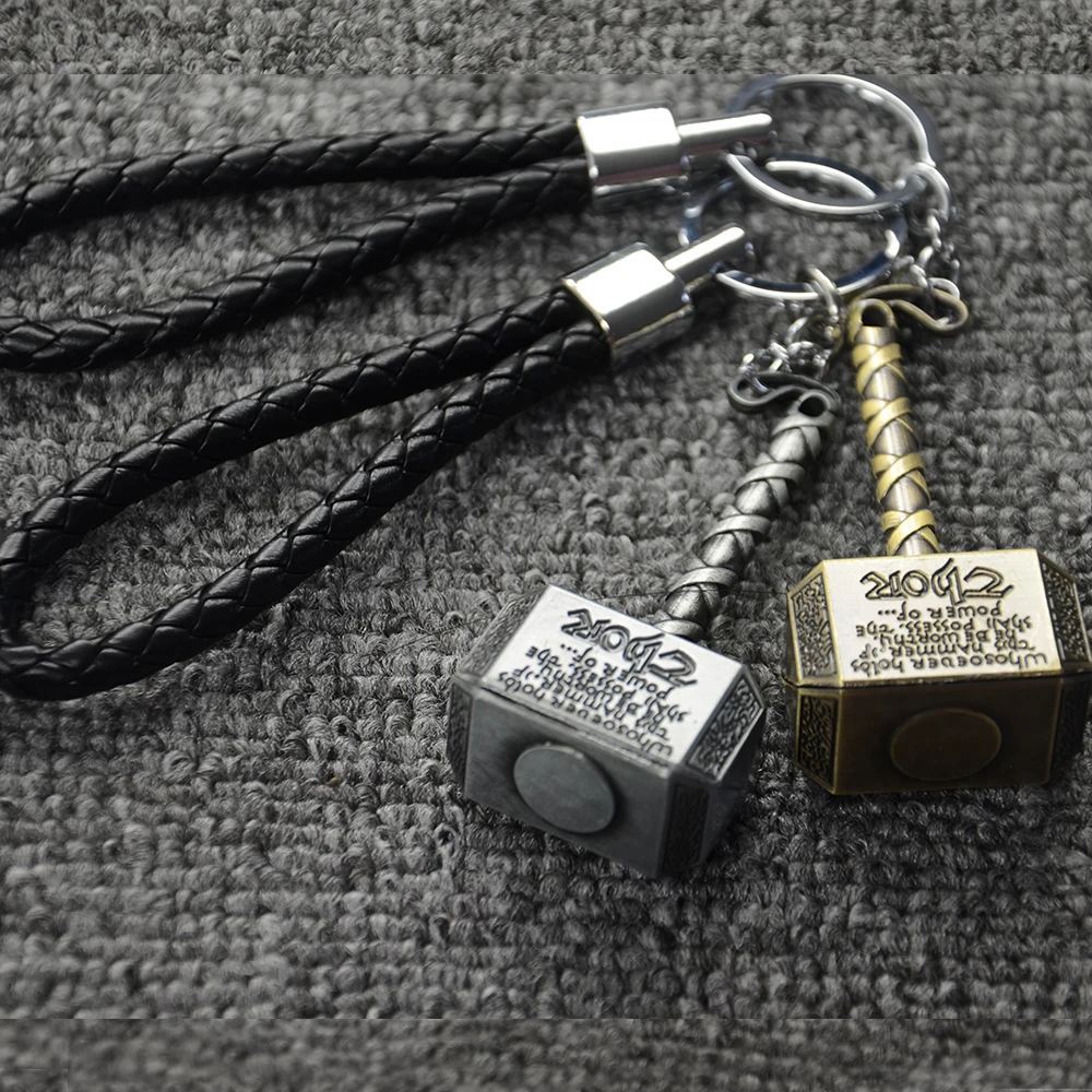 Горячая Marvel ТОР молотки Мстители Mjolnir рисунок автомобильный брелок для