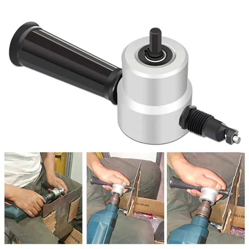 

Double Head Sheet Nibbler Metal Cutter Tools Hole Saw Drill Accessory Attachment Hand Tool Free Cutting Tools Machine