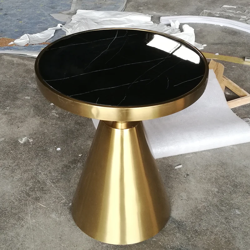 Designer marble side table apartment simple modern living room sofa corner balcony small coffee table round table Designer marble side table apartment simple modern living room sofa corner balcony small coffee table round table