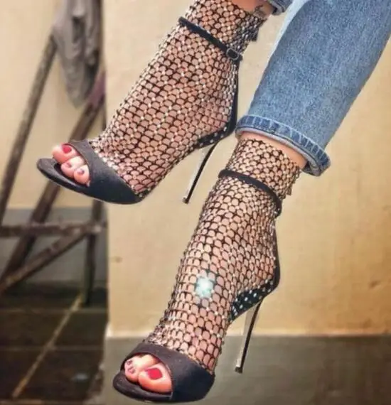

New Fashion Women High Heels White Lace Flowers Ladies Summer Shoes Strap Peep Toe Women Shoes Women Heels