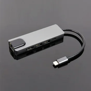 

Type-c Dock Macbook Notebook Five-in-one Multi-in-one Converter With Hdmi Network Card