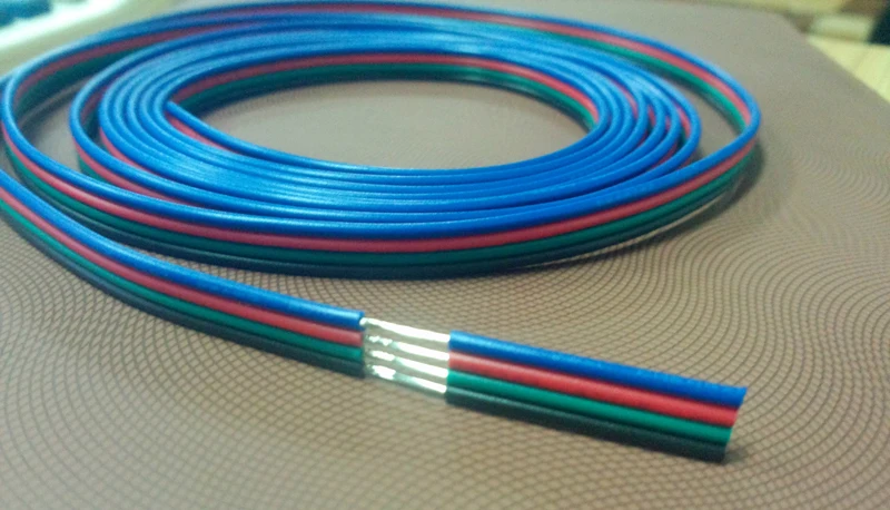 20AWG ПВХ изолированный медный провод 4pin RGB нагреватель медный кабель светодиодный электрические провода с разъемом бесплатно выбрать количество метров