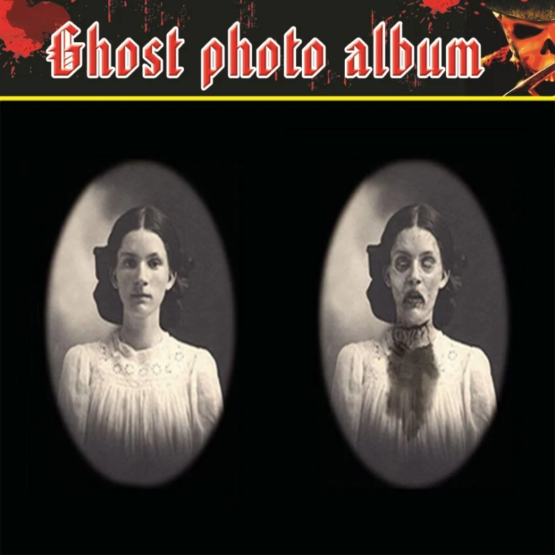 3D Ghost Pictures Frames Ghost Horror Photo Frame Changing Face Halloween Party Decor Halloween Decoration Props