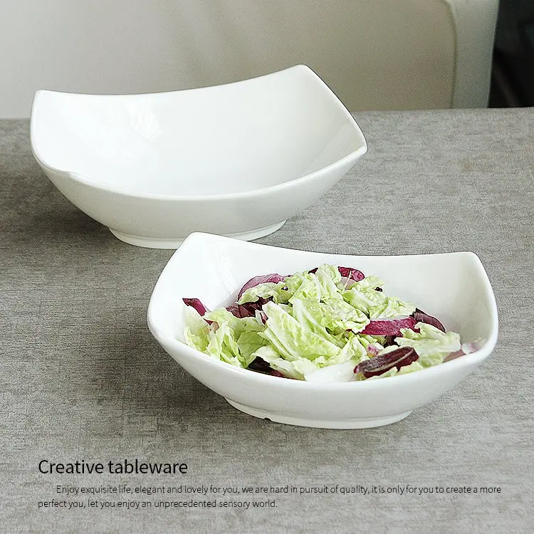 Белая Керамическая Чаша Блюдо креативный десертный суповой чаша японский свежий фруктовый салат Бытовая Посуда