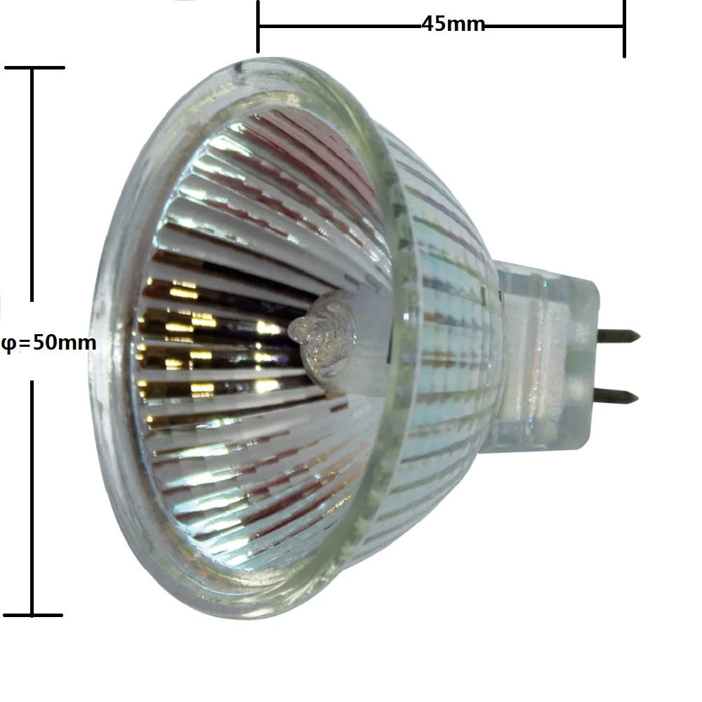 HoneyFly 10 шт галогенная лампа MR16 12V 2700-3000K 20 W/35 W/50 W галогенная лампа Точечный светильник теплый белый прозрачный стеклянный внутренний Декор