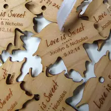 Пользовательские кленовый сироп деревенский Свадебный деревянный подарок этикетки приглашения вечерние декоративные аксессуары для душа невесты