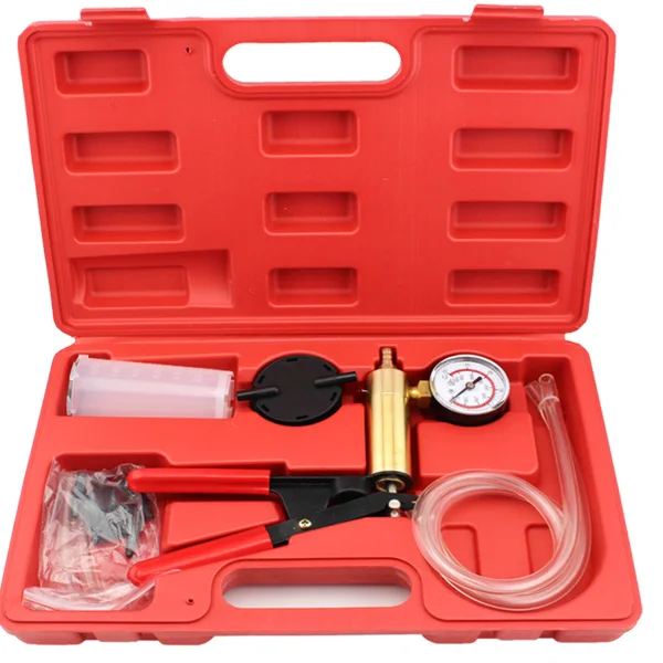 

Brake Bleeder Kit &Hand Held Mini Vacuum Pump Kits Tester 2 in 1-Copper Pump Body
