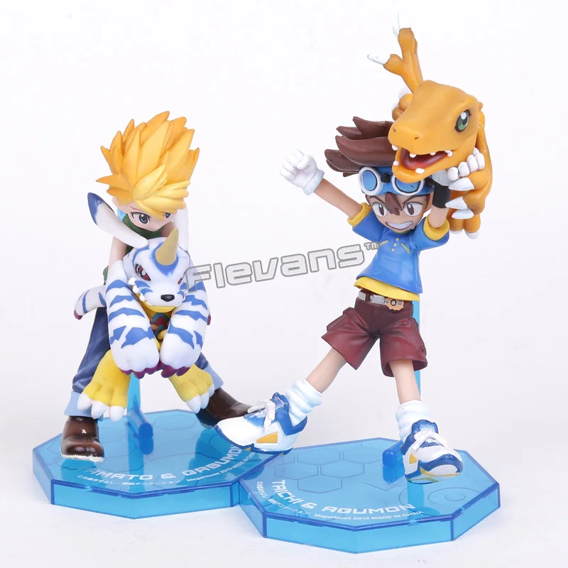 Goede Digimon Adventure YAGAMI TAICHI   AGUMON ISHIDA YAMATO   GABUMON PVC Action Figure Collection Toy