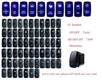 

Heaps Design, ON OFF, ON OFF ON, Momentary, SPST, DPDT For ARB Carling Narva Rocker Switch Dual Blue Backlit LED Light 12V 24V