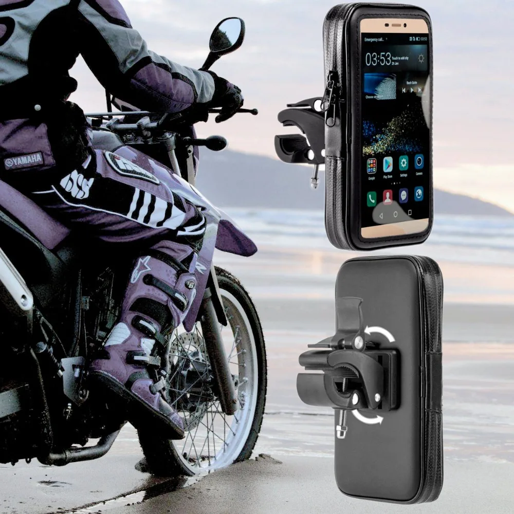 360 Вращающаяся водонепроницаемая сумка moto rcycle, держатель для телефона, подставка с зажимом, крепление для iphone 8 7Plus 6 S9 S8 plus soporte movil moto
