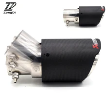 ZD Car-Styling Universal Carbon Fiber Car Exhaust Pipe Adjustable Angle Tips Multi-size Rear Cool Covers Automobiles Accessories