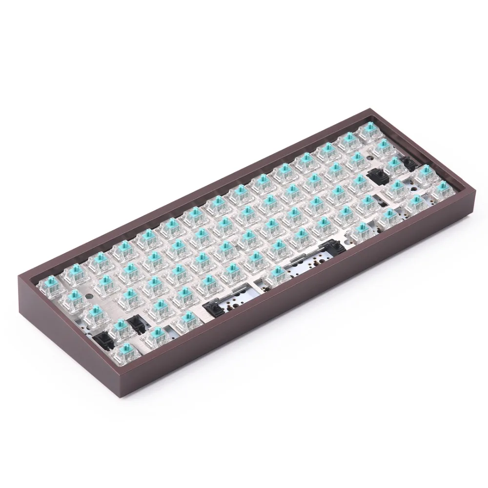 

Fully assembled TOFU 60% keyboard with DZ60 PCB Aliaz/Zealios/Tealios switches use cherry stabilizers whithout keycaps