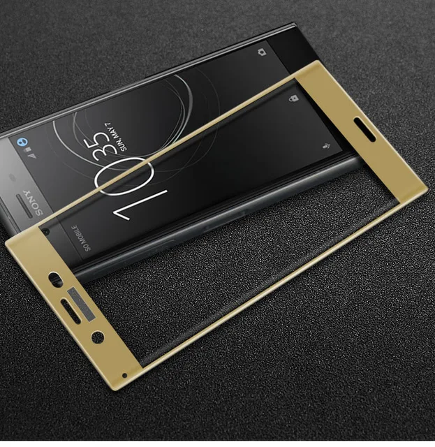 3D полное покрытие из закаленного стекла для sony XA1 Plus XA2 Ultra XA 2 XZ Premium X Compact X Z G3412 H4133 чехол с защитной пленкой для экрана - Цвет: Gold