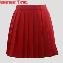 Складками Юбки Красный Плиссированные Юбки Летом Женские Юбки Средней Школы Равномерное Япония Одежда Harajuku Равномерное Юбка Женщины Женская Одежда Школьная юбка Красные юбки
