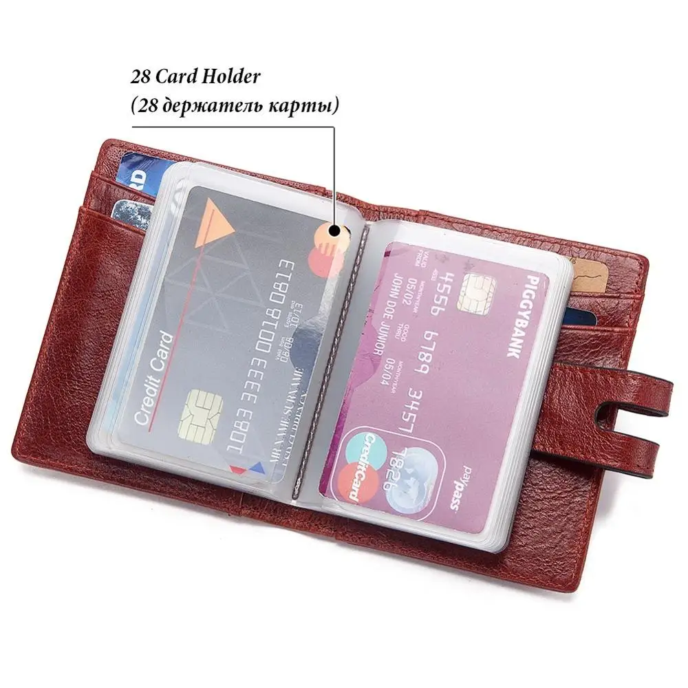 RFID бумажник из натуральной кожи кредитных карт и карман для удостоверения