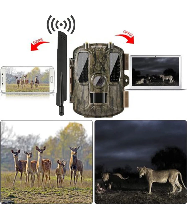 4G FDD-LTE GPS Hunting Trail Camera Sending Original 5MP Pictures & 30s 1080P HD Video Via SMTP and FTP with APP Waterproof IP66_F2