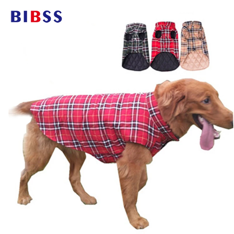 Buy New Warm Dog Clothes Plaid Dogs Coats Warm