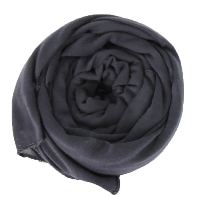 Muslim Hijab Jersey Scarf Soft Solid Shawl Headscarf foulard femme musulman Islam Clothing Arab Wrap Head Scarves hoofddoek - Цвет: 20