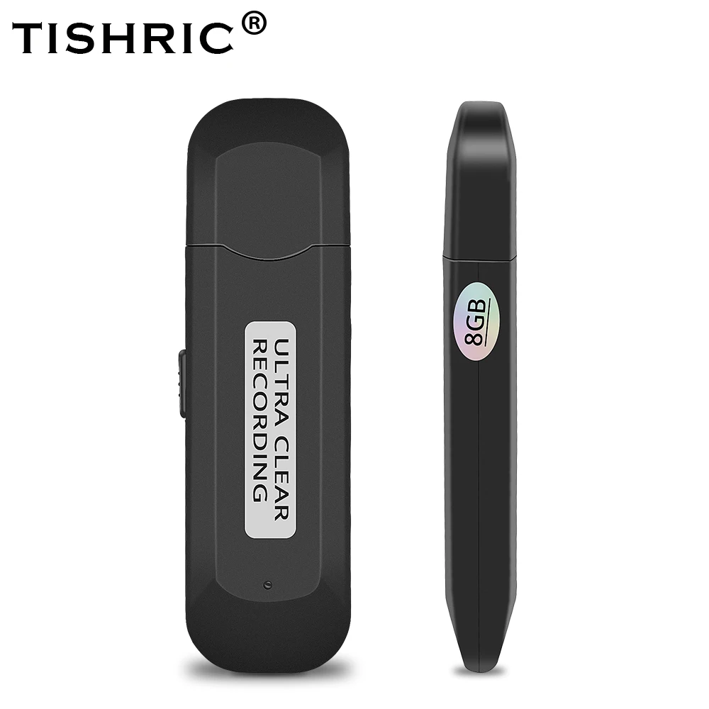 TISHRIC 8 ГБ Мини аудиозапись usb ручка Цифровой диктофон Диктофон U диск 8 Гб MP3 стерео 150HR Профессиональный для микрофона