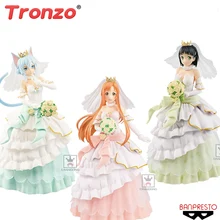 Tronzo Оригинальная фигурка BANPRESTO Sword Art Online Yuuki Asuna Asada Shino Kirigaya Suguha Свадебная ПВХ фигурка модель игрушки