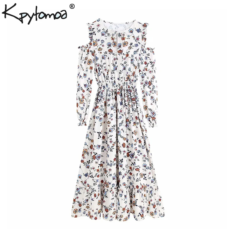 

Vintage Elegant Floral Print Pleated Midi Dress Women 2019 Fashion Strapless Elastic Waist Ladies Dresses Casual Vestidos Mujer