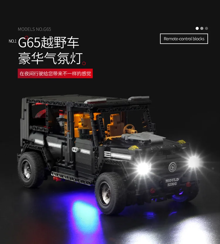 Приложение светодиодный Technic 13070 Technic SUV G65 AWD Wagon RC двигатели автомобильные наборы строительные блоки кирпичи развивающие игрушки