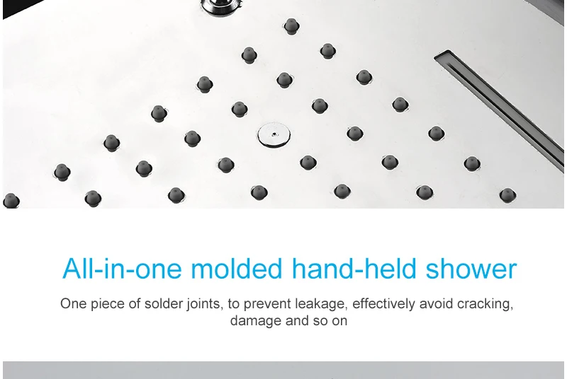 5 Function Shower System Thermostatic Faucets Embedded Ceiling Remote LED Shower Head 420710mm Mist Waterfall Shower (20)