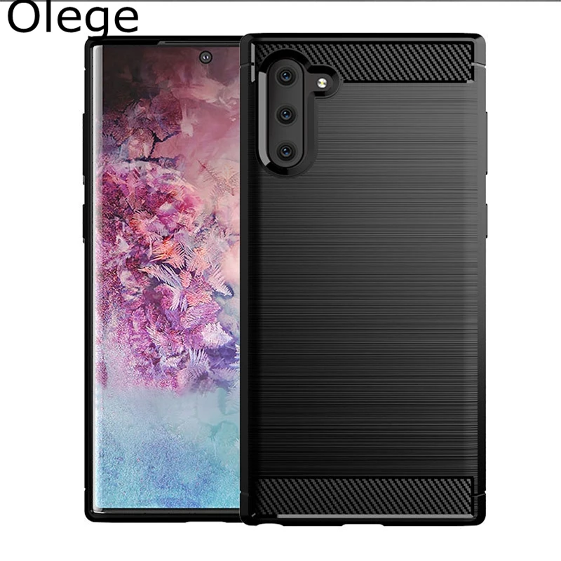 

Shockproof Case For Samsung Galaxy Note 10 Pro Carbon Fiber Brushed TPU Cases For Samsung S10 Plus S10E S10Lite Note10 Cover