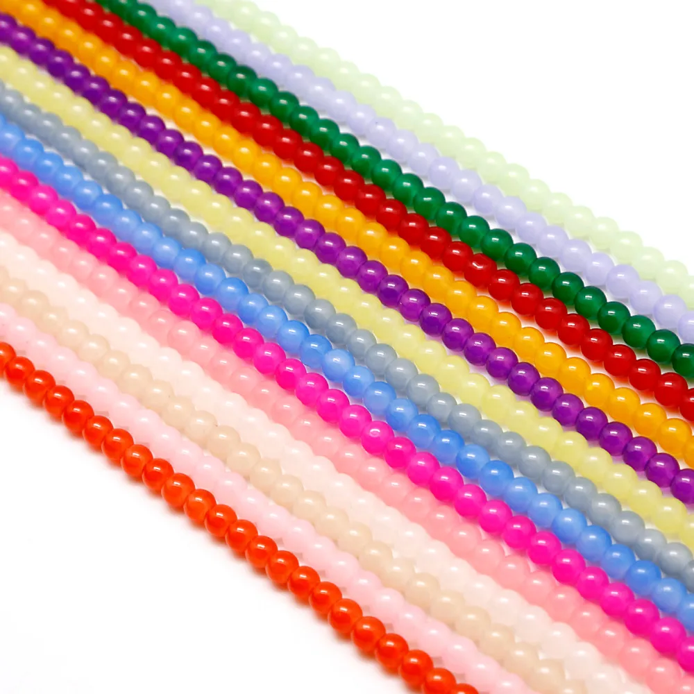 

Approx 50pcs 8mm Candy Color Crystal Round Glass Beads Loose Spacer Beads For Jewelry Making DIY Necklace & Bracelet