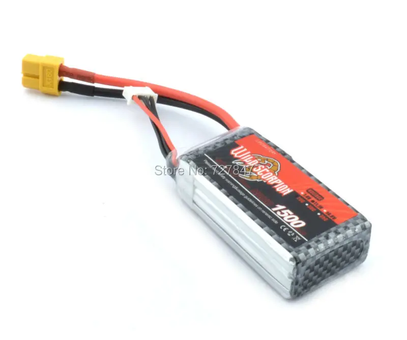 

A Quality 11.1 V 25C 1500mAh 3S Lipo Li-Po Lipoly Battery for RC Trex Helicopter & Airplane & Car