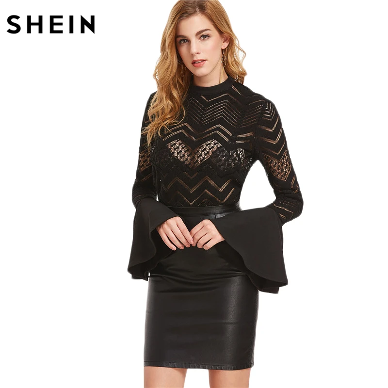 SHEIN Elegant Womens Tops and Blouses Sexy Women Clothes