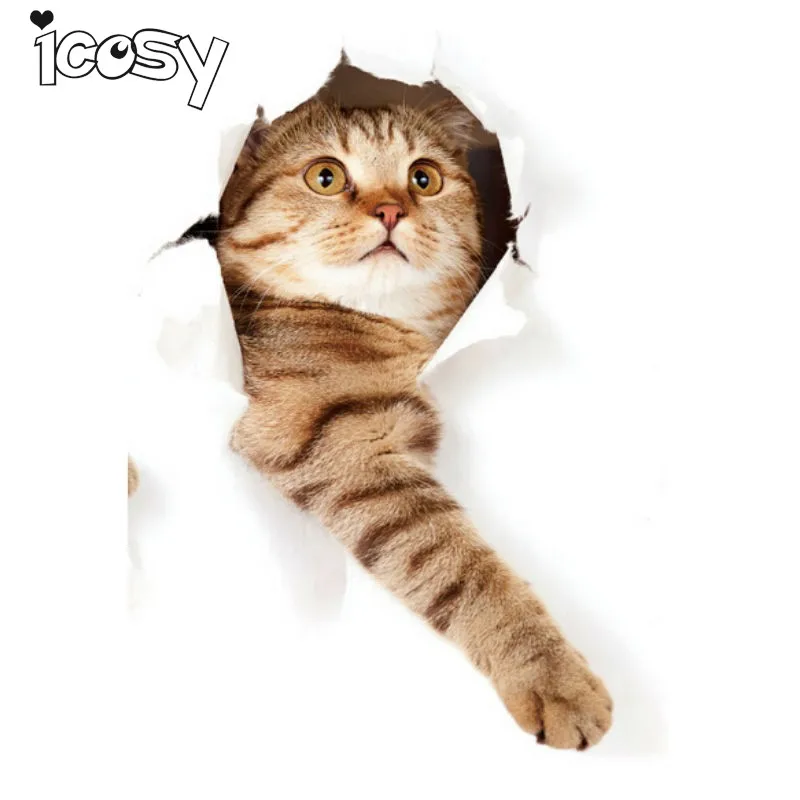 Icosy креативные Мультяшные животные кошка фигурка ПВХ магнитная наклейка s магниты на холодильник наклейка домашний Декор Прямая поставка