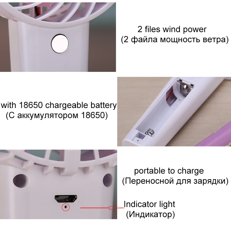 Heldhand niebla Ventiladores aire acondicionado ventilador para el hogar al aire libre portátil animales refrigerador de aire ventilador USB con batería recargable