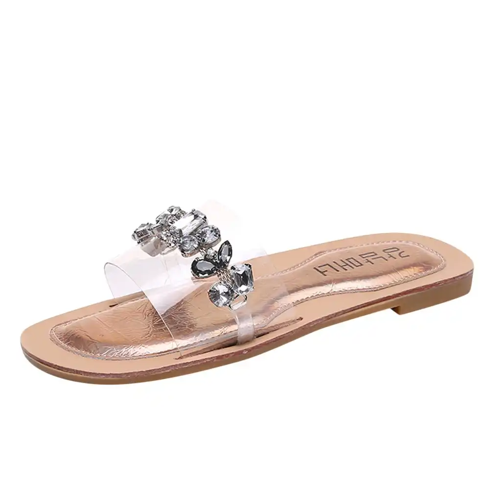 clear sparkly sandals