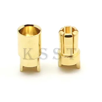 

GC6010 10 pairs 6.0mm 6mm Gold Plated Bullet Connector for RC battery ESC Plug