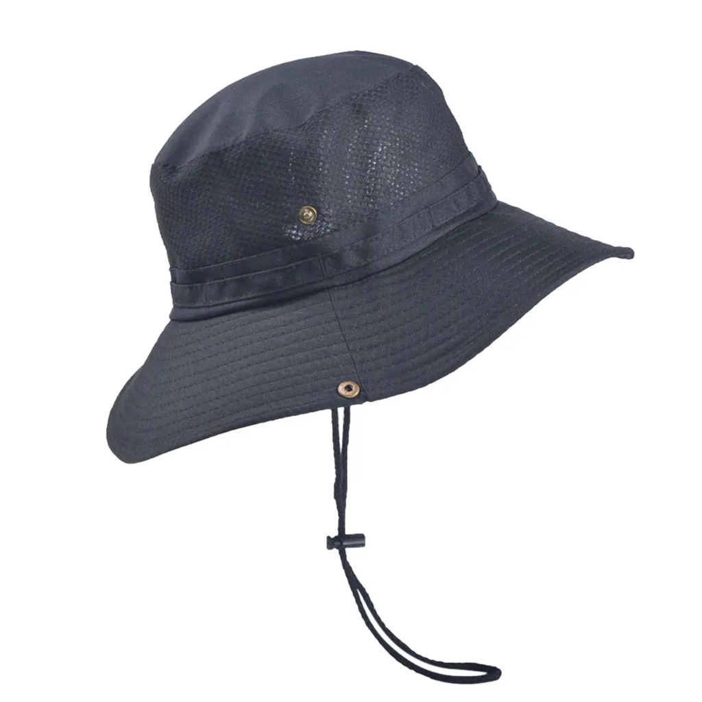 CHAMSGEND, новинка, шляпа для альпинизма, летняя, Рыбацкая, шляпа для рыбалки, может приносить диким рыбацким шапкам для мужчин и женщин - Цвет: Черный