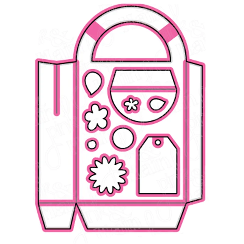 

GJCrafts Gift Bag Dies Frame Metal Cutting Dies for Scrapbooking Card Making Album Embossing Stencil Craft New 2019 for Dies