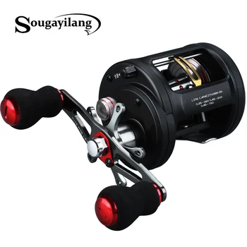 

Sougayilang 18 1BB 6.3:1Trolling Fishing Reel Right/Left Hand Round Baitcasting Reel Coil Saltwater Trolling Carp Reel Pesca