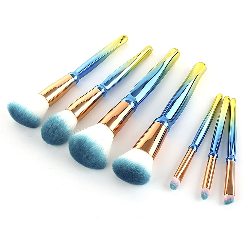

New Makeup Brushes Set 7PCS Rhombic handle Foundation Blending Powder Eyeshadow Concealer Brush Kit Cosmetic Beauty Make Up Tool