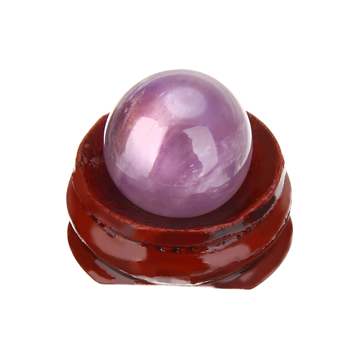 20mm Natural Amethyst Quartz Crystal Sphere Ball Healing Stone with Stand Gifts Beautiful Home Office Decoration