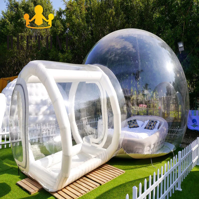 Белая надувная прозрачная палатка Igloo dia 4 м для кемпинга на продажу